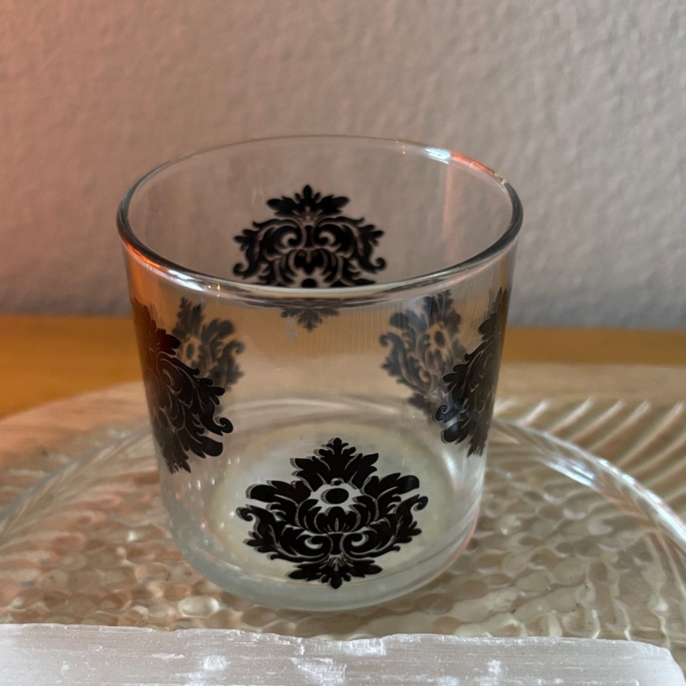 PartyLite Damask Glass Candle Holder
